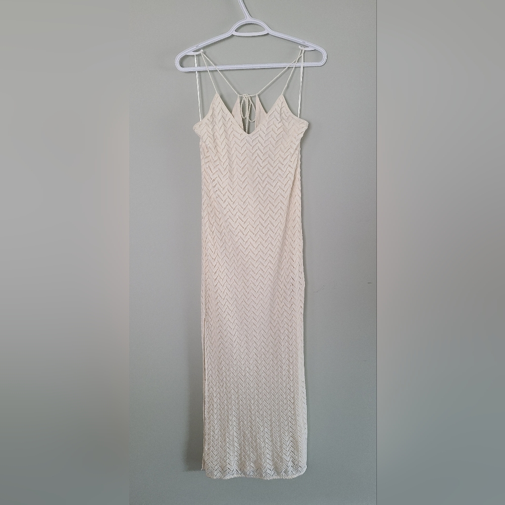 Guess white maxi with side slits XS